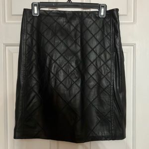 White House Black Market Leather Skirt